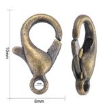 Bižutérne zapínanie delfín - karabínka 10mm 10ks - antické bronzové