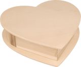 Drevená krabička srdce ARTEMIO 19cm - s poklopom