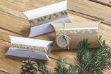 Efektové kraftové lepiace washi pásky 5ks - strieborné vianočné