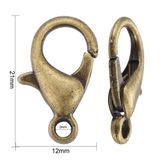 Bižutérne zapínanie delfín - karabínka 21mm veľký 5ks - antik bronz