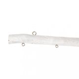 Drevená závesná palica - konár s háčikmi 40cm - vintage biela