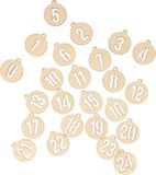 Drevené adventné čísla ARTEMIO 3cm - vianočné gule