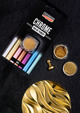 Rub-on pigmentový prášok Pentart - CHROME - zlatý