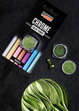 Rub-on pigmentový prášok Pentart - CHROME - dračia zelená