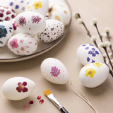 Kreatívna sada na zdobenie vajíčok lisovanými kvetmi