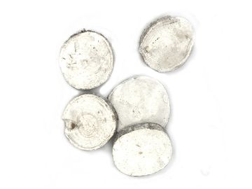 Aranžérske drievka plátky okrúhle hrubšie 5ks - vintage biele