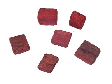 Aranžérske drievka štvorčeky- 6ks - červené