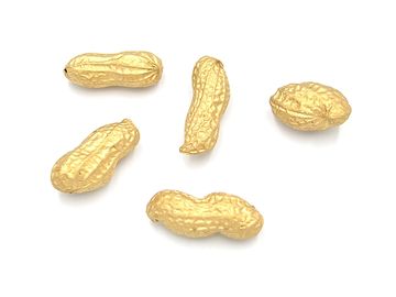 Arašídy farbené metalické - zlaté 5ks