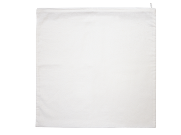 Bavlnená obliečka na vankúš so zipsom 40x40cm - biela