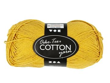 Bavlnená priadza certifikovaná Oeko-Tex® 50g 8/4 170m - slnečnicová žltá