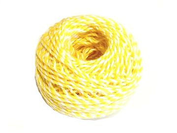 Bavlnená šnúrka dvojfarebná - pastelová žltá