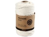 Bavlnený špagát - lano na macramé 4mm 55m - biele
