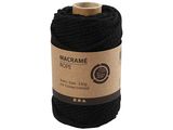 Bavlnený špagát - lano na macramé 4mm 55m - čierne