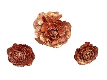 Cédrové ruže 3ks - medené