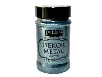 Dekor Metal PENTART - metalická akrylová farba matná 100ml - oxfordská modrá
