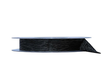 Dekoračná chlpatá stužka 10mm - čierna