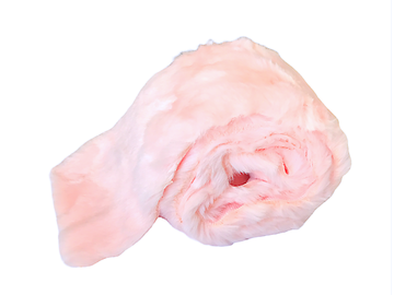 Dekoračná kožušina - stuha 8cm 1,5m - baby ružová