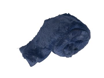 Dekoračná kožušina - stuha 8cm 1,5m - námornícka modrá