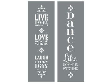 Dekoračné šablóny Live Love Laugh Dance
