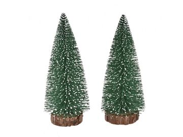Dekoračné vianočné stromčeky 2ks zelené, zasnežené