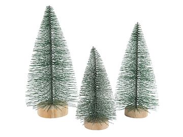 Dekoračné vianočné stromčeky 3ks zelené