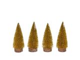 Dekoračné vianočné stromčeky 4ks zlaté