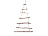 Dekoračný drevený rebrík 40x75cm - vianočný strom