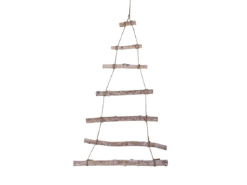 Dekoračný drevený rebrík 40x75cm - vianočný strom