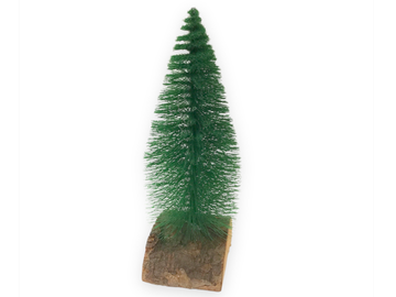 Dekoračný velúrový vianočný stromček zelený 18cm