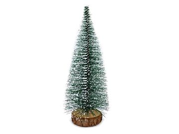 Dekoračný zasnežený vianočný stromček zelený 21cm