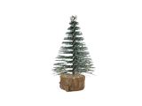 Dekoračný zasnežený vianočný stromček zelený 8cm