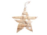 Drevená brezová dekoračná hviezda - 35cm