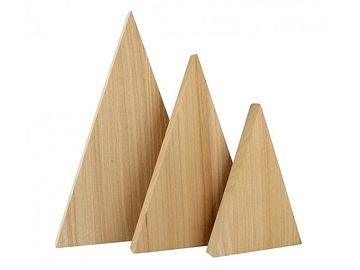 Drevená dekorácia 3v1 - trojuholníky