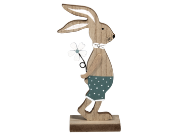 Drevená dekorácia - postavička 15cm - zajac