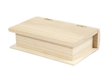 Drevená krabička - kniha 14x9cm