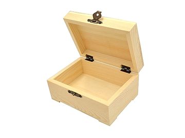 Drevená krabička - truhlička 12,5x9x6,3cm