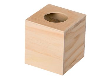 Drevená krabička - zásobník na servítky - 14x13x13 cm