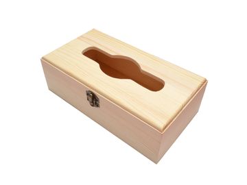 Drevená krabička - zásobník na servítky - s uzamykaním