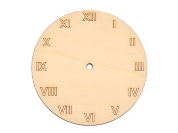 Drevená podložka k hodinám - rímske čísla - kruh 15cm