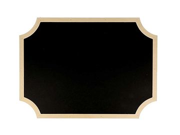 Drevená závesná kriedová tabuľa 30x22cm - krojený obdĺžnik