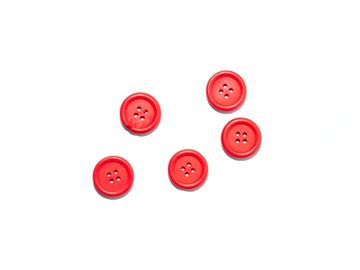 Drevené gombíky 20mm - 5ks - červené