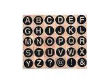 Drevené mini pečiatky ARTEMIO 30ks - abeceda kruhy