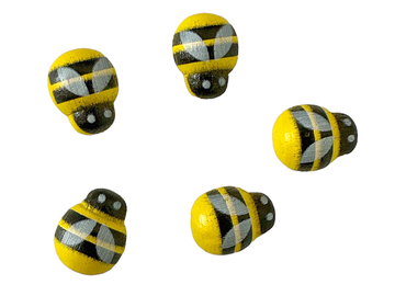 Drevené ozdobné mini včely 15mm 5ks
