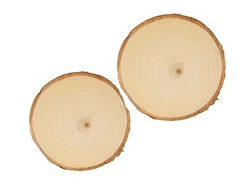 Drevené podložky 2ks okrúhle 11-12cm - rezané kmene 2ks