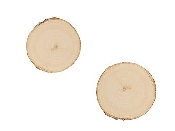 Drevené podložky 2ks okrúhle 9-10cm - rezané kmene 2ks