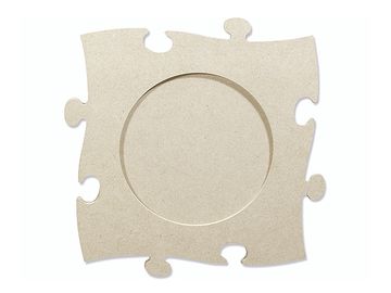 Drevený rám puzzle - kruh