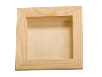 Drevený rámček s plexisklom - 15x15cm