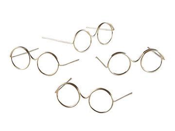 Drôtené okuliare zlaté - 3,5 cm