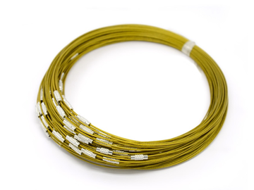 Drôtený náhrdelník 14cm - šrubovací zlatý