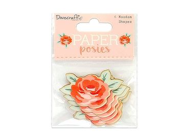 Dýhové ozdobné výrezy Paper Posies 6ks - kvety